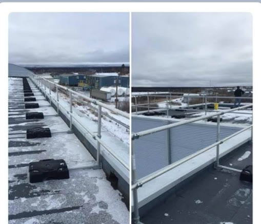 New roof guardrails installed at the Fort McPherson school